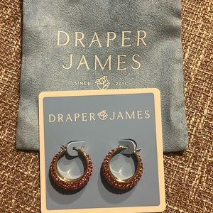 Draper James Pink Ombré Tapered Hoops in gold